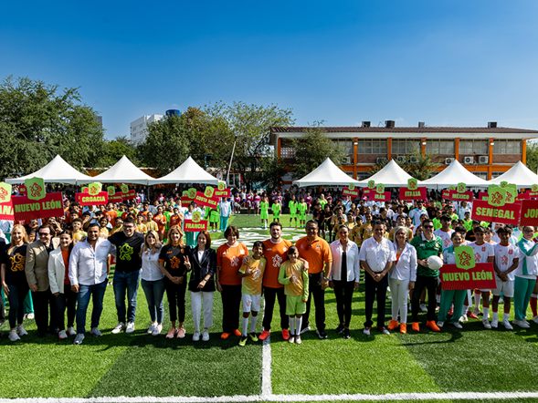Nuevo León Inaugura la Primera de 300 Canchas Deportivas en el Marco del Mundialito Escolar 2025