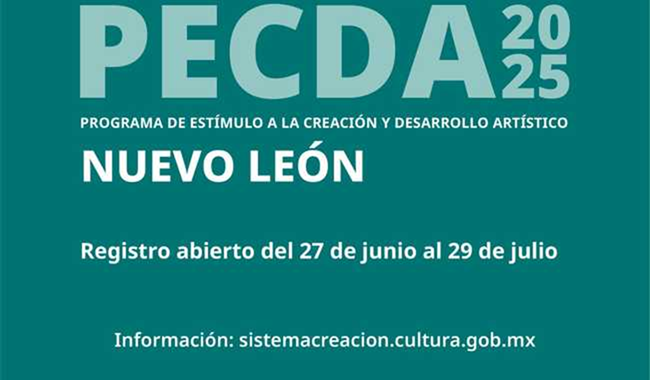 PECDA Nuevo León 2025: Convocatoria para impulsar el talento artístico con enfoque en equidad