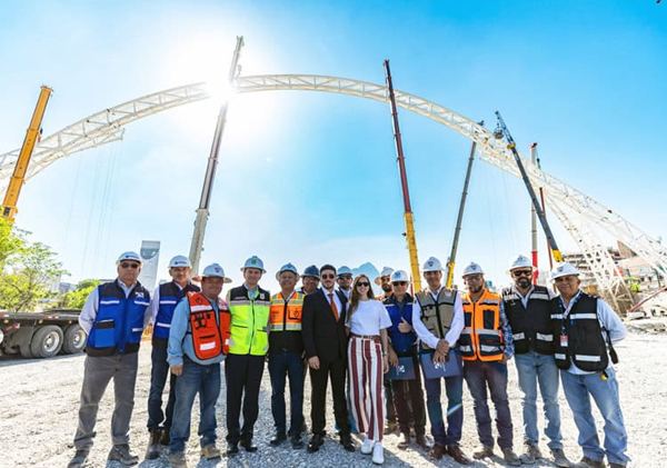 Puente peatonal sobre el Río Santa Catarina registra un 75% de avance; busca conectar dos puntos clave de la ciudad